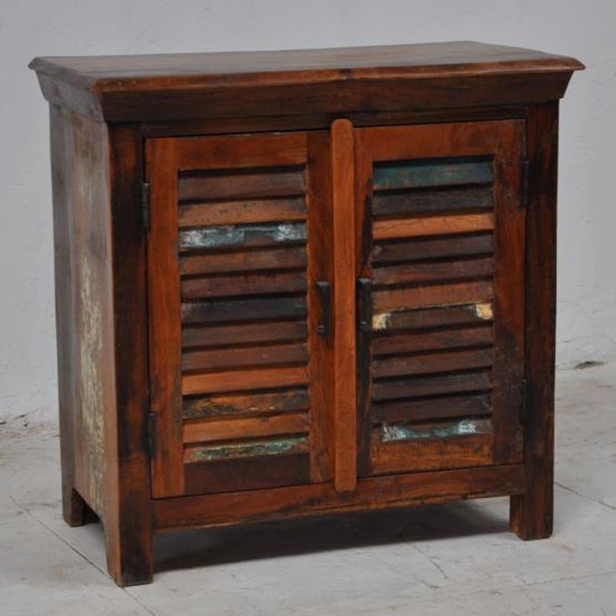 Wooden Sideboard, Kitchen Cabinet with Shutter Sliding Doors – handcrafted solid wood furniture