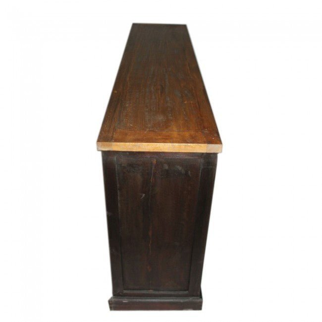 X DESIGN GLASS DOOR SIDEBOARD - Chocolate - 180 - 40 - 90 – handcrafted solid wood furniture