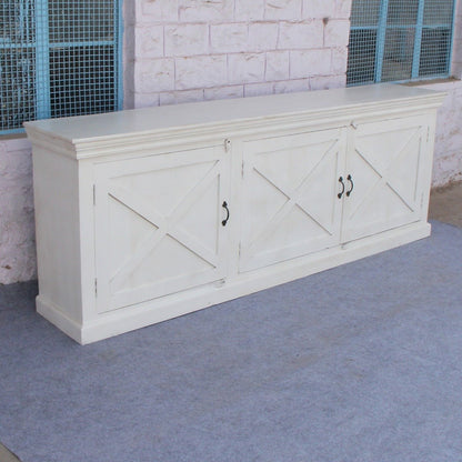 X DESIGN SOLID 3 WOODEN DOOR SIDEBOARD – handcrafted solid wood furniture