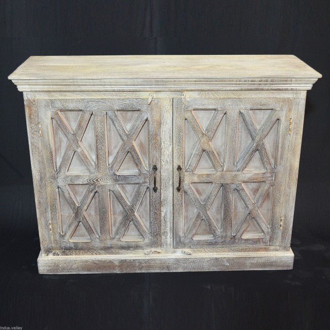 X Design Solid Wood Door Sideboard by Hibashi Furniture – handcrafted solid wood furniture made in India