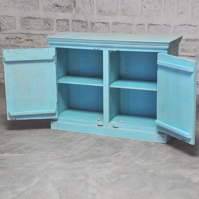 X DESIGN SOLID WOOD DOOR SIDEBOARD - Turquoise - 110 - 40 - 90 – handcrafted solid wood furniture