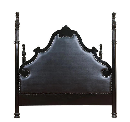 Zaraa Hand Carved Solid Wooden Tufted Bed by Hibashi Furniture – handcrafted solid wood furniture made in India